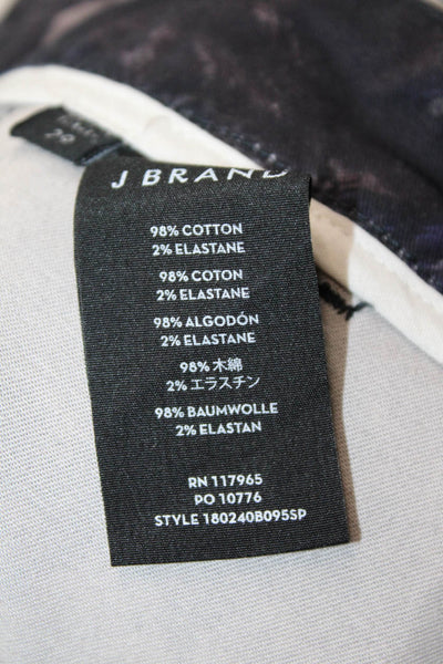 J Brand Mens Abstract Print Flat Front Straight Leg Pants Purple Size 29