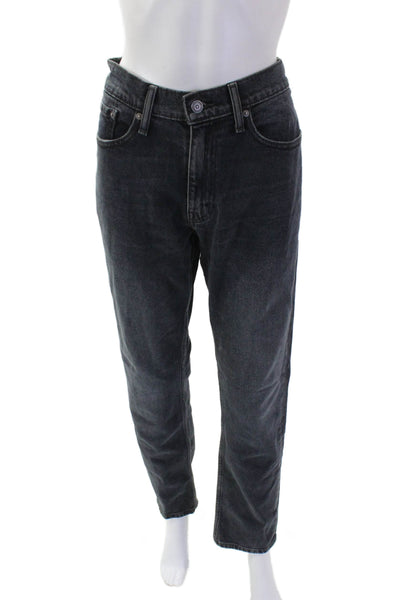 Levis Mens Zipper Fly Classic Straight Leg Jeans Gray Denim Size 34x30