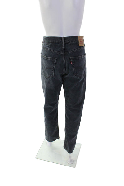 Levis Mens Zipper Fly Classic Straight Leg Jeans Gray Denim Size 34x30
