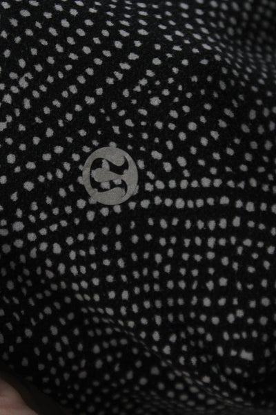 Lululemon Womens Stretch Spotted Mid-Rise Activewear Ankle Leggings Black Size 4