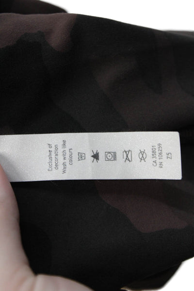 Lululemon Womens Camouflage Mid-Rise Cropped Activewear Leggings Brown Size 6