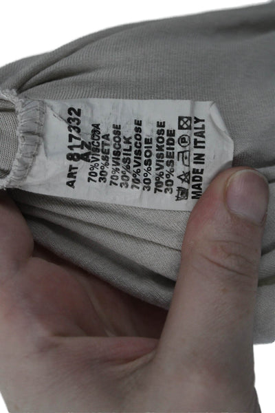 Natacha Womens Layered Collared Button Up Sleeveless Maxi Dress Gray Size S