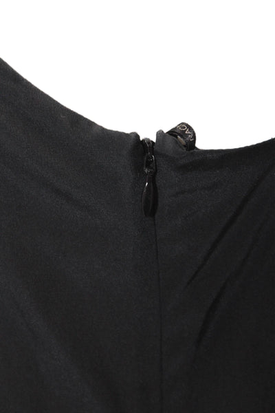 Rachel Zoe Womens Silk Split Front Crossed Strap Detail Blouse Black Size 2