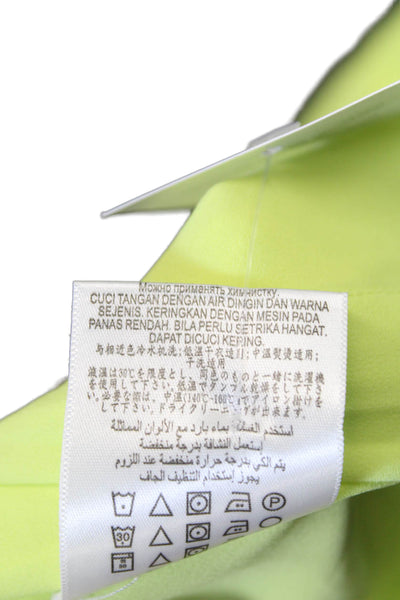BCBG Max Azria Womens V Neck Natty Blouse Bright Citron Green Size Small