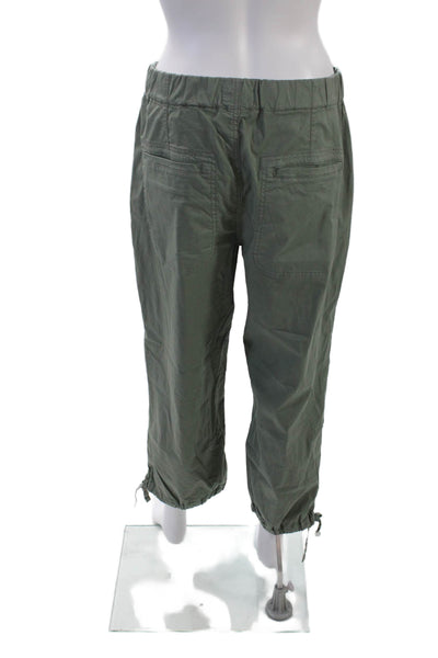 Pistola Womens Cotton Four Pocket High-Rise Tapered Pants Trousers Green Size 28