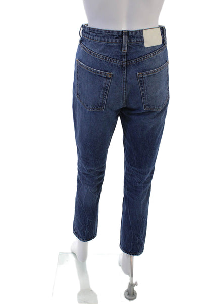Grlfrnd Womens Cotton Distressed Detail Five Pocket Casual Jeans Blue Size 24