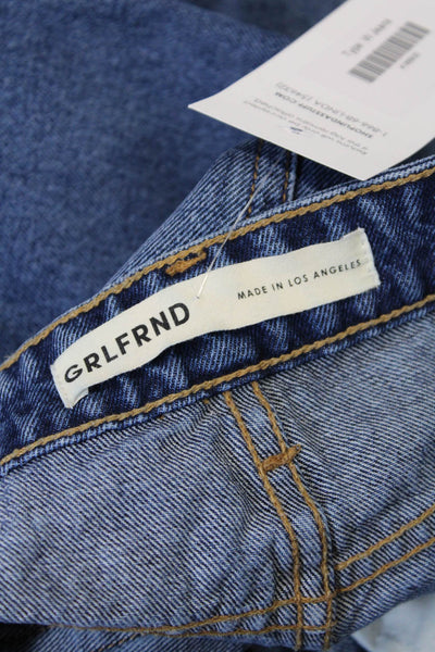 Grlfrnd Womens Cotton Distressed Detail Five Pocket Casual Jeans Blue Size 24
