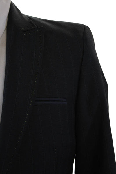 Ted Baker London Mens Striped Two Button Blazer Jacket Gray Wool Size 36