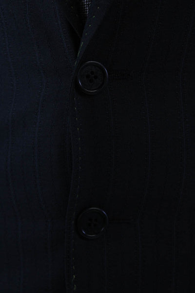 Ted Baker London Mens Striped Two Button Blazer Jacket Gray Wool Size 36