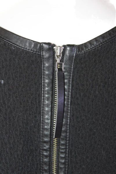 Helmut Lang Womens Silk Textured Sleeveless Tank Top Blouse Black Size Large