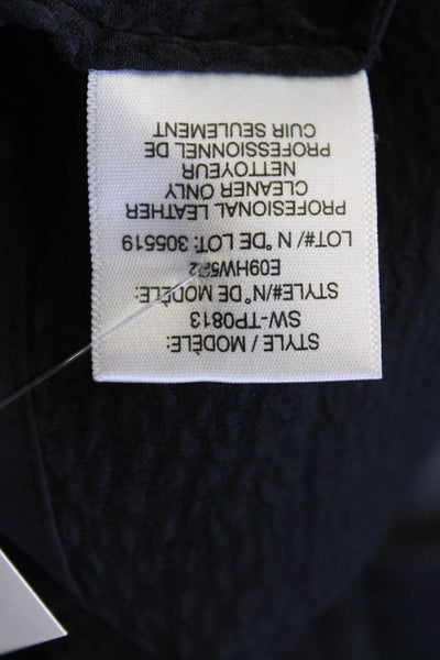 Helmut Lang Womens Silk Textured Sleeveless Tank Top Blouse Black Size Large