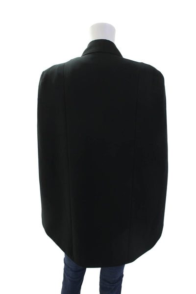 Who What Wear Womens Open Front Collared Capelet Jacket Black Size Small