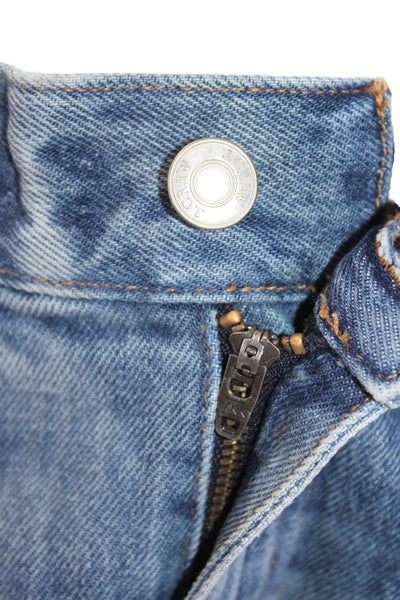 J Crew Womens Zipper Fly Mid Rise Denim Relaxed Shorts Blue Size 26