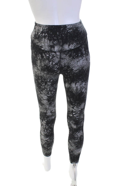 Lululemon Womens High Waisted Textured Print Athletic Leggings Gray Size XS