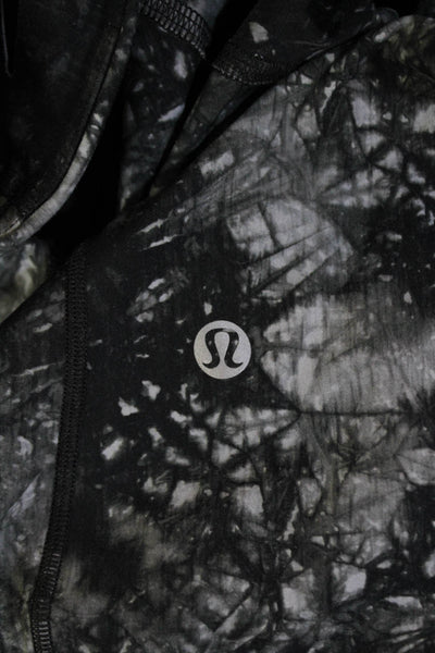 Lululemon Womens High Waisted Textured Print Athletic Leggings Gray Size XS