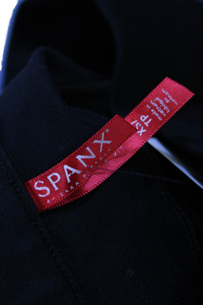SPANX® Womens Textured High Waisted Lined Straight Pants Black Size XS