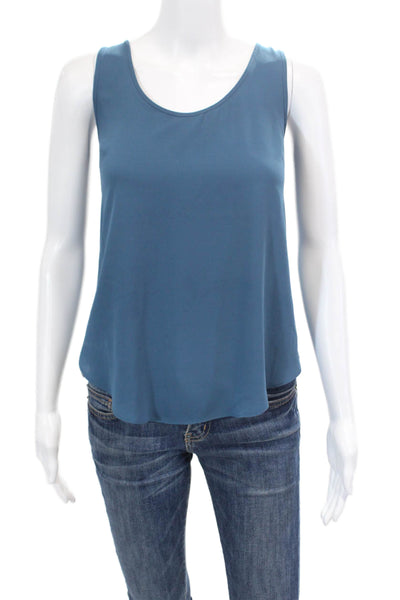 J Crew Womens Scoop Neck Lightweight Tank Top Deep Pool Blue Size 2