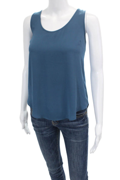 J Crew Womens Scoop Neck Lightweight Tank Top Deep Pool Blue Size 2