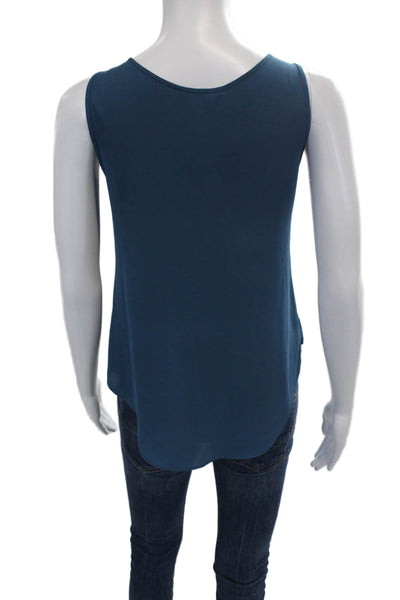 J Crew Womens Scoop Neck Lightweight Tank Top Deep Pool Blue Size 2