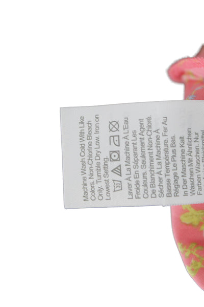 J Crew Womens Sleeveless Smocked Square Neck Floral Satin Top Pink Size Small