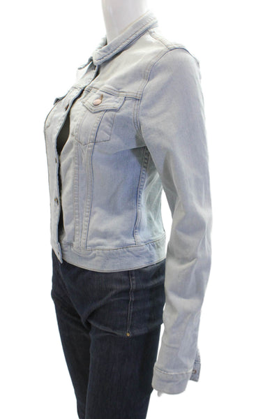 J Brand Womens Button Front Long Sleeve Collared Jean Jacket Blue Denim Medium