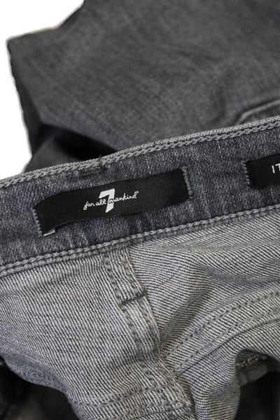 7 For All Mankind Womens High Waisted Flared Jeans Gray Size 28
