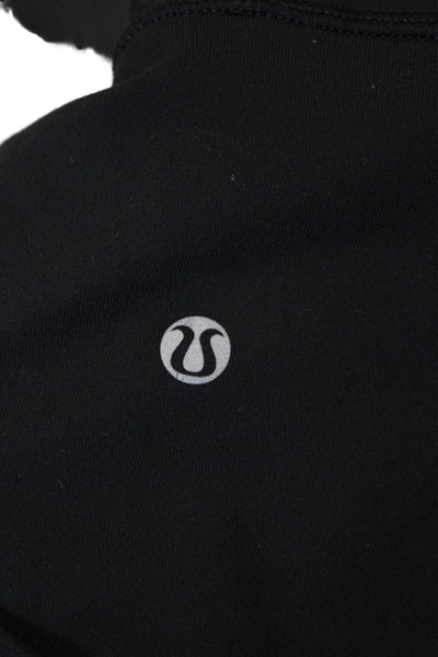 Lululemon Womens Stretch Low-Rise Cropped Activewear Leggings Black Size 4
