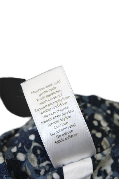 Athleta Womens Abstract Print Mid-Rise Activewear Ankle Leggings Navy Size S