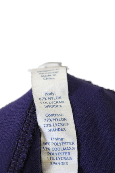 Lululemon Womens Stretch Pleated Low-Rise Activewear Leggings Purple Size 4