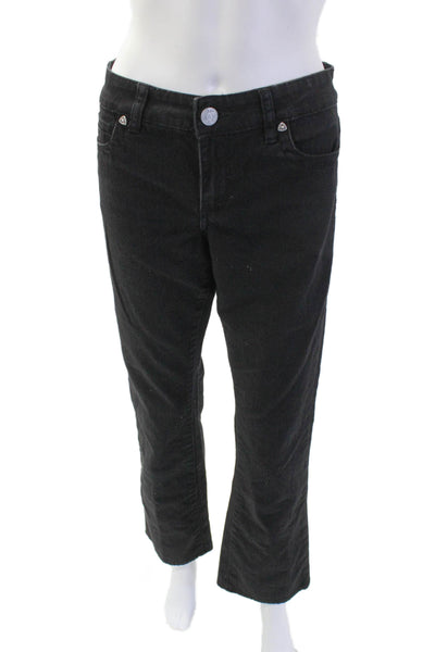 KUT from the Kloth Womesn Cotton Denim Mid-Rise Bootcut Jeans Black Size 8