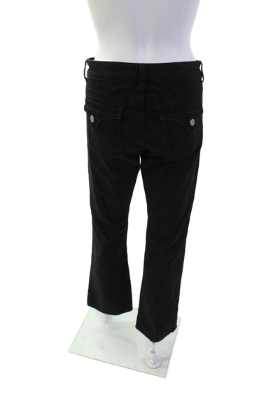 KUT from the Kloth Womesn Cotton Denim Mid-Rise Bootcut Jeans Black Size 8