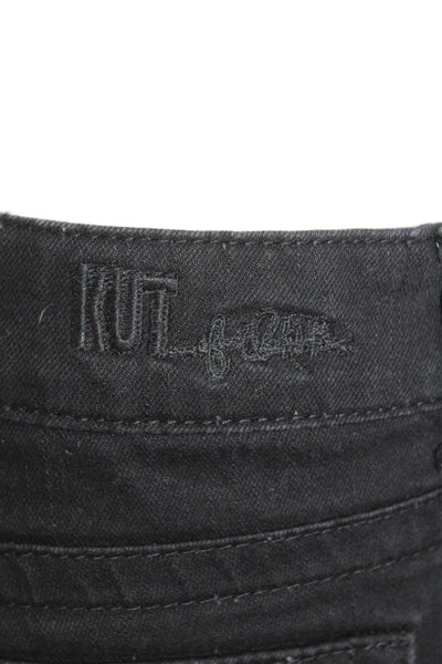 KUT from the Kloth Womesn Cotton Denim Mid-Rise Bootcut Jeans Black Size 8