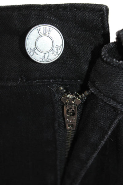 KUT from the Kloth Womesn Cotton Denim Mid-Rise Bootcut Jeans Black Size 8