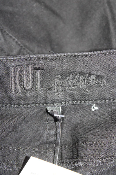 KUT from the Kloth Womesn Cotton Denim Mid-Rise Bootcut Jeans Black Size 8