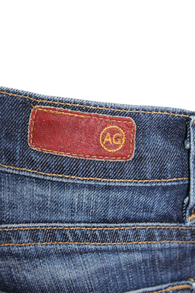 AG Adriano Goldschmied Womens Cotton Low-Rise Cropped Jeans Blue Size 27R