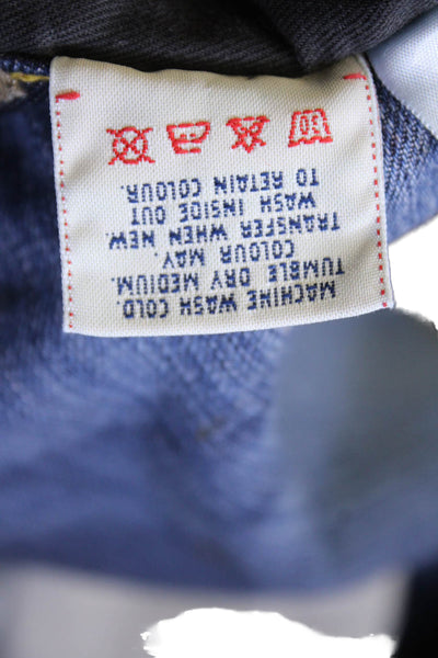 AG Adriano Goldschmied Womens Cotton Low-Rise Cropped Jeans Blue Size 27R