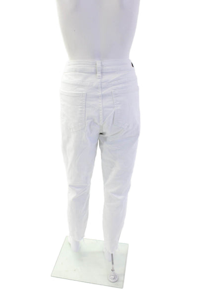 KUT from the Kloth Womesn Cotton Denim Mid-Rise Skinny Jeans White Size 16