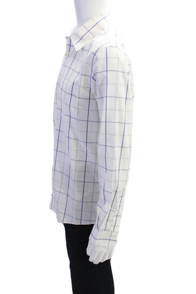Brooks Brothers Mens Cotton Striped Button Up Collared Shirt White Size 34