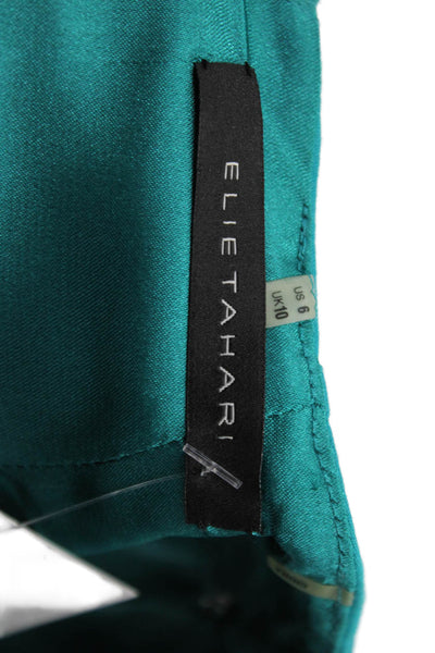 Elie Tahari Womens Scoop Neck Sleeveless Zip Lined Pencil Dress Blue Size 6