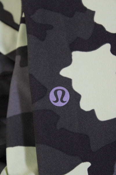 Lululemon Womens Camouflage Mid-Rise Activewear Ankle Leggings Green Size 6