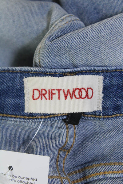 Driftwood Womens Cotton Floral Five Pocket High-Rise Skinny Jeans Blue Size 28