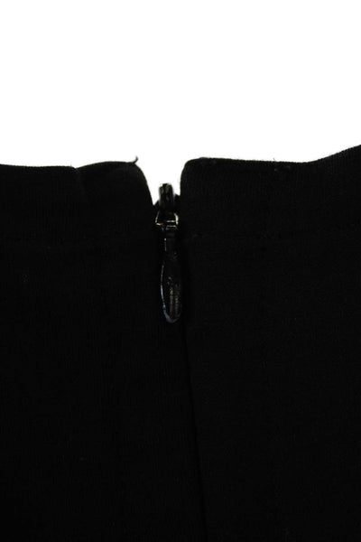 Sonia Rykiel Girls Textured Round Neck Short Sleeve Casual Dress Black Size 10