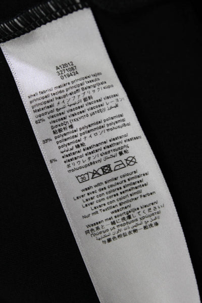 Sonia Rykiel Girls Textured Round Neck Short Sleeve Casual Dress Black Size 10