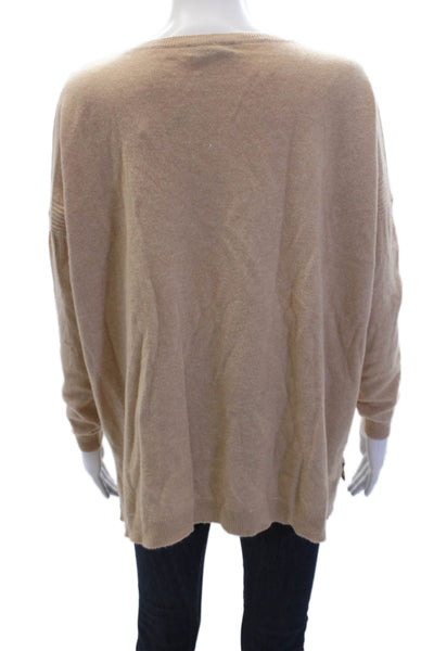 Cashmere Lord & Taylor Womens Cashmere Crew Neck Pullover Sweater Beige Size XS