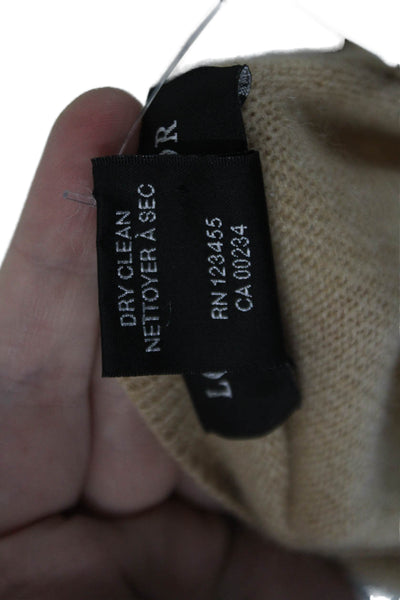 Cashmere Lord & Taylor Womens Cashmere Crew Neck Pullover Sweater Beige Size XS
