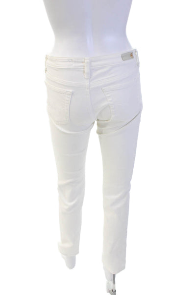Adriano Goldschmied Womens The Stilt Cigarette Leg Jean Straight White Size 27