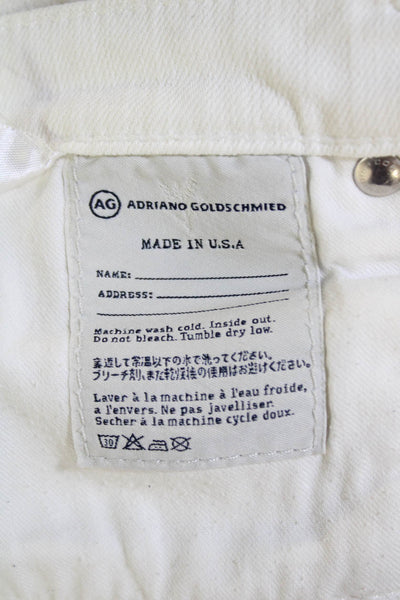 Adriano Goldschmied Womens The Stilt Cigarette Leg Jean Straight White Size 27