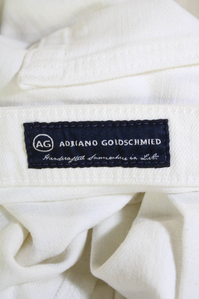 Adriano Goldschmied Womens The Stilt Cigarette Leg Jean Straight White Size 27