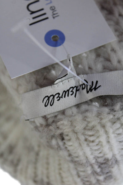 Madewell Womens Four Button V Neck Oversized Cardigan Sweater White Gray 2XS
