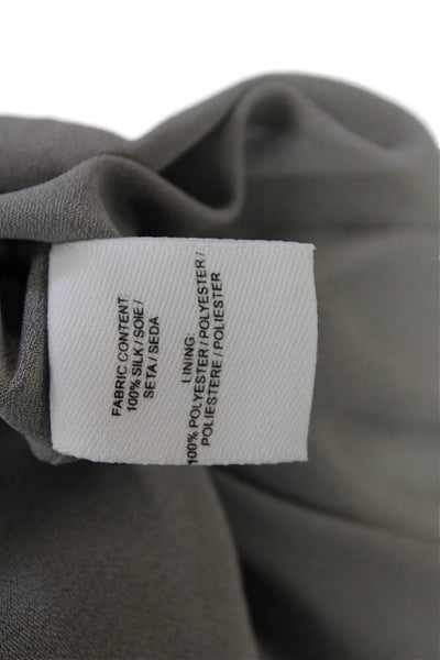 Derek Lam 10 Crosby Womens Sleeveless Crew Neck Silk Mini Dress Gray Size 4
